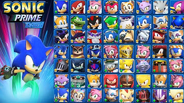 Sonic Dash - All Sonic Prime Characters Unlocked Update - Boscage Maze Sonic Tails Nine Rusty Rose