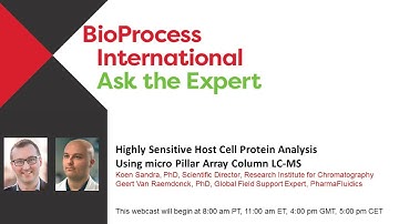 Highly Sensitive Host Cell Protein Analysis Using µPAC™ LC MS