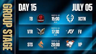 CFS SEA MASTERS 2026 SUMMER [DAY 15] - TB vs XCTN, VTR vs FV, STS vs VP
