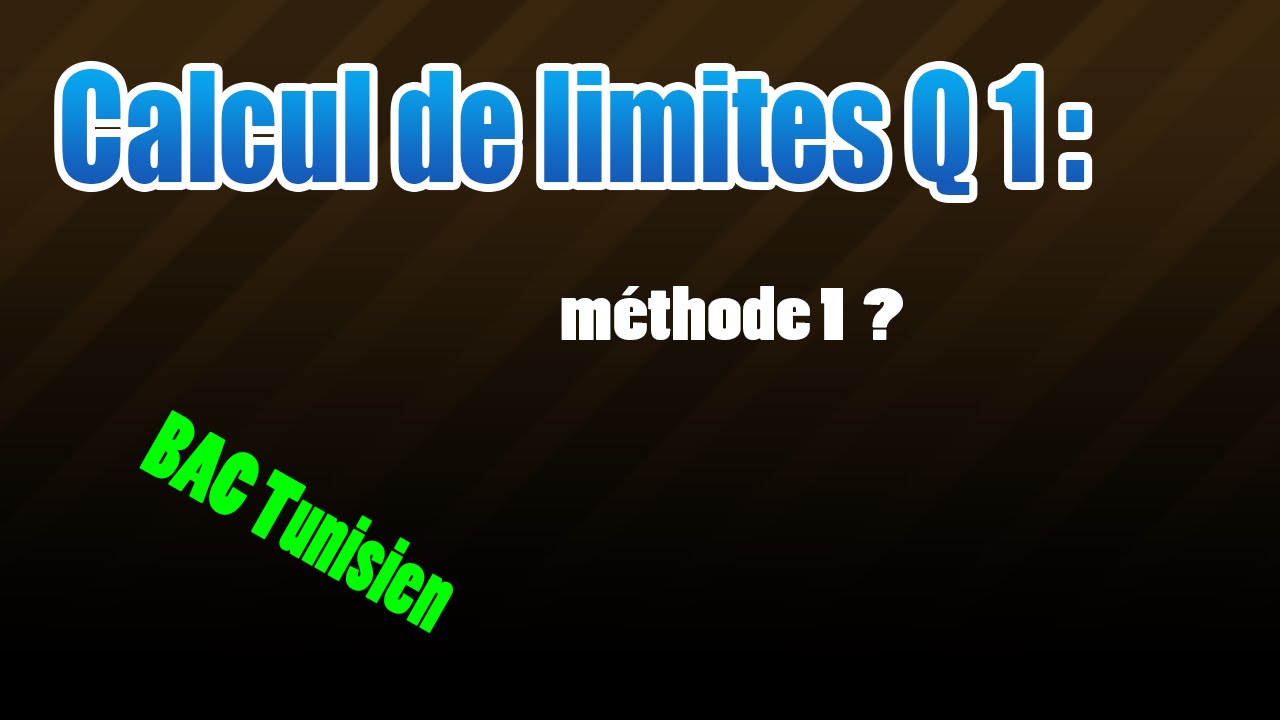 01_Calcul de la limite méthode 1 YouTube 01_Calcul de la limite méthode 1 YouTube