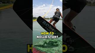 How to NOLLIE Start 💫 Nosepress Start - Cable Wakeboarding TUTORIAL #wakeboarding #tutorial