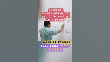 Uniform Acceleration of a particle moving in a plane #physics #shorts #shortvideo #short #youtube