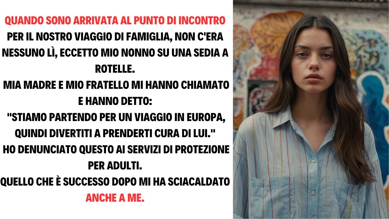 QUANDO SONO ARRIVATA AL PUNTO DI INCONTRO PER IL NOSTRO VIAGGIO DI FAMIGLIA, NON C'ERA NESSUNO LÌ