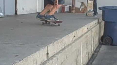 heelflip off loading dock