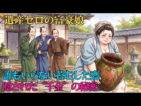 大富豪の末娘は、苔むした古い甕以外には何も相続しなかった。3年後、彼女は町一番の金持ち女将となった。| 江戸人情ばなし