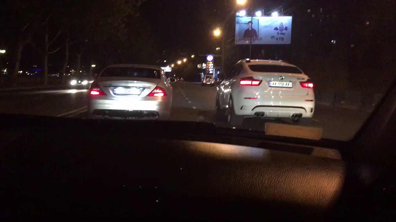 CLS55 vs X6 M (Friendly run)