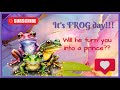 Fantasy filmholographic flower resin frog