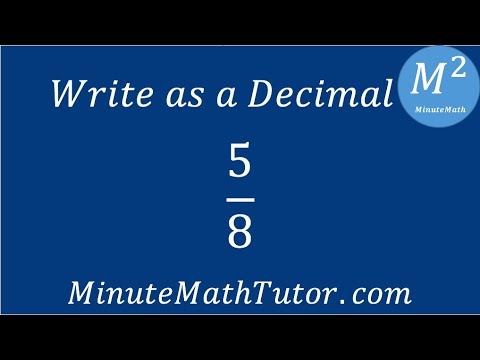 5/8 as a Decimal 