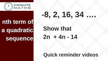 How to find the nth term of a quadratic sequence 4 - the easy way