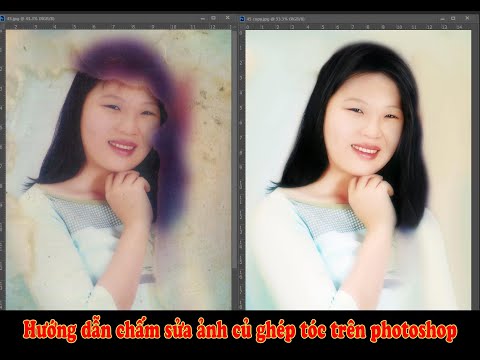 Video Hướng dẫn ghép tóc phục hồi ảnh củ | chiasephotoshop - youtube