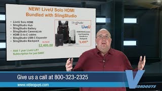 LiveU Solo Sling Studio Hub Bundle In-Use at NAB 2018