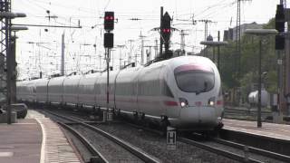 ICE high speed train passing station