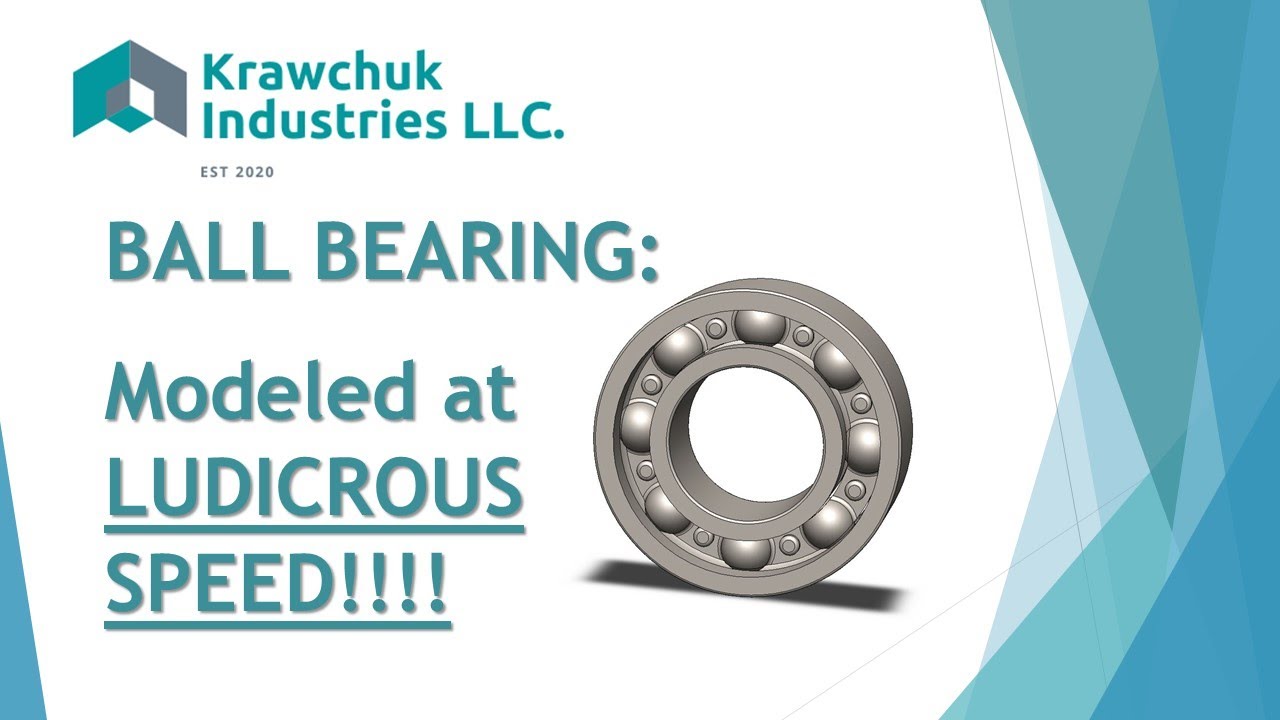 SolidWorks Ball BearingModeled at Ludicrous Speed YouTube