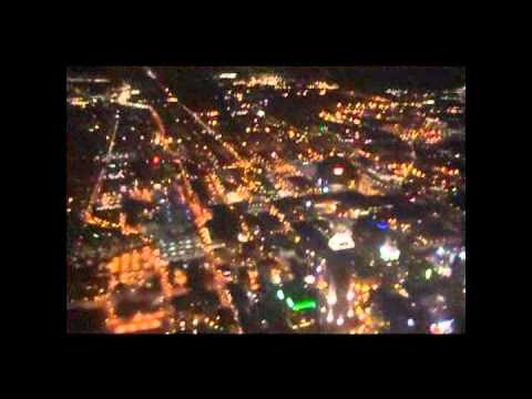 Night Flight Over Downtown Indianapolis