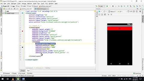 Android Studio Tutorial 01 LinearLayout
