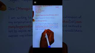 How to write a contract extension request ?