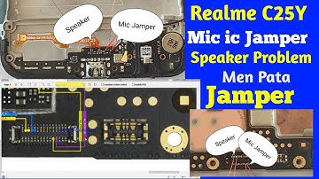 Realme C25y mic problem ic jamper | realme c25y Speaker jamper ways | Realme c25y charging ic jamper