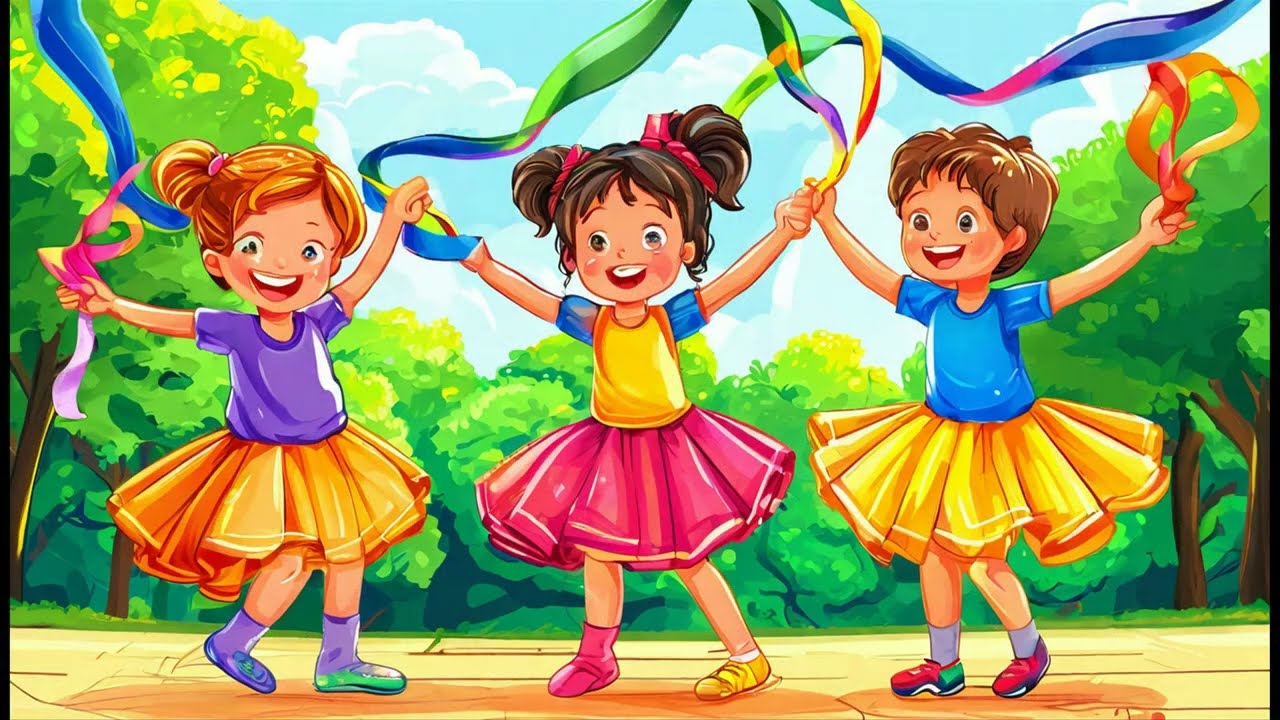 Танец с лентами на празднике 8 марата в детском саду