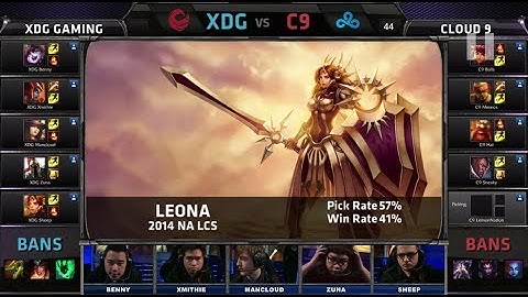 XDG vs Cloud 9 | 2014 NA LCS Spring split S4 W7D1 G1 | XDG vs C9 Week 7 Day 1 full game HD