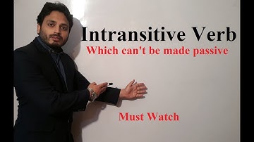 Intransitive Verb (Which can