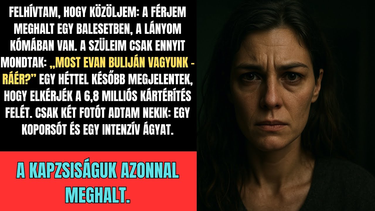 Szüleim kihagyták férjem temetését és lányom kómáját—majd követelték a 6,8M kártérítést...