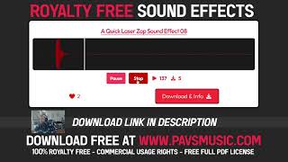 A Quick Laser Zap Sound Effect 08 (100% Royalty free) [Free Download]
