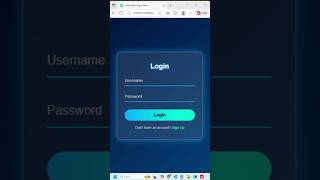 Mind-Blowing Login Form Design ✨ | CSS UI Animation #uiux #shorts