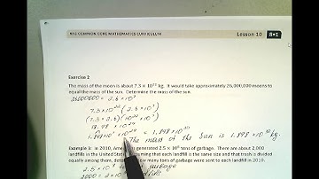 Grade 8 Module 1 Lesson 10: Operations with Numbers in Scientific Notation
