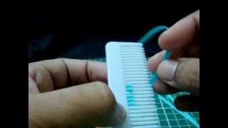 How to make the petal of a flower using hair comb