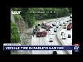 Vehicle fire in Parley's Canyon