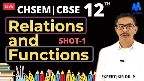 Relation and function Part-1 ||Class XII Mathematics || Maheikol.