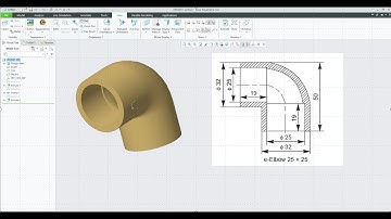 Creo parametric tutorials for beginners|creo|proE|tutorial-11|Elbow with creo|pipebend with creo