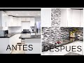 Antes y Después como poner el backsplash /Remodelacion de cocina/Mobile Home REMODEL