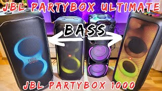 JBL Partybox 1000 VS JBL Partybox Ultimate Deep BASS Sound Test