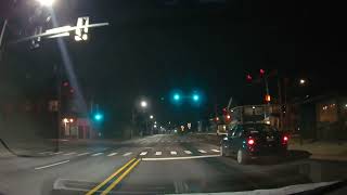 4K Dash Cam - Sheridan Road - Rough Area - North Chicago And Waukegan Illinois At Midnight - 2023
