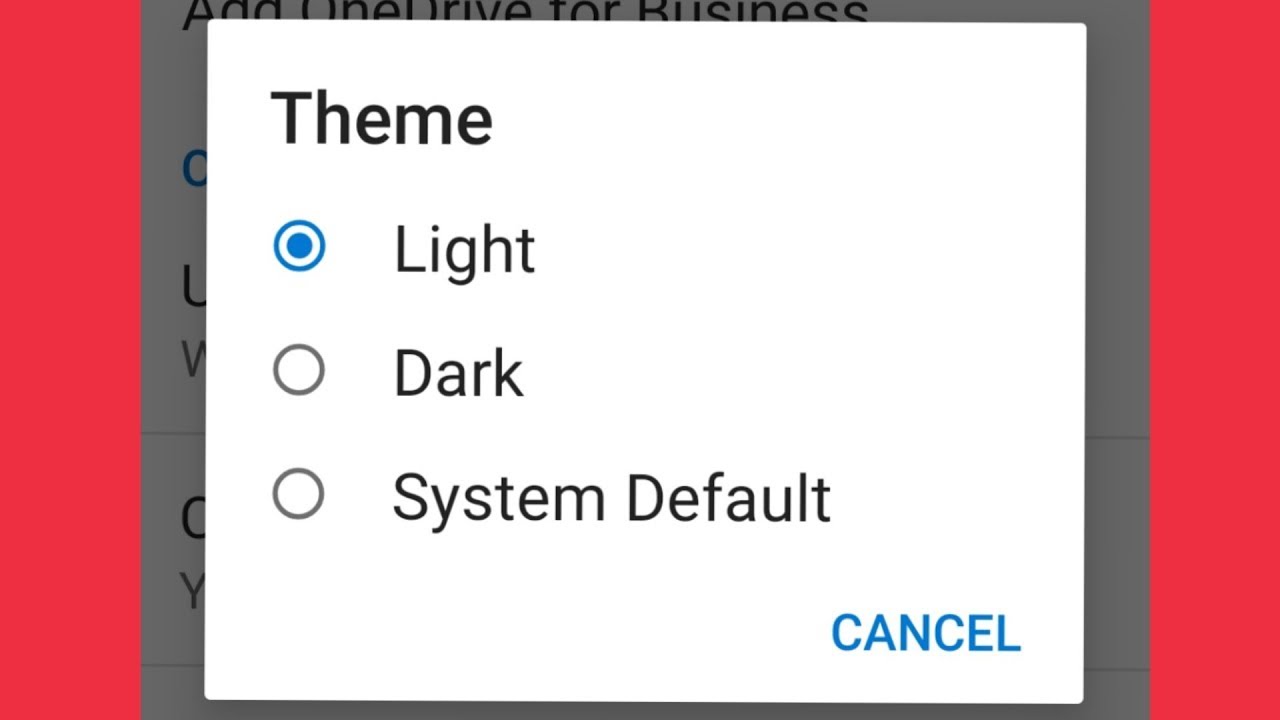 How To Change Theme In OneDrive YouTube