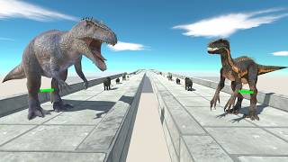 Dinosaurs Tournament: Indoraptor VS Giganotosaurus – Strength, Speed, and Power Test in ARBS