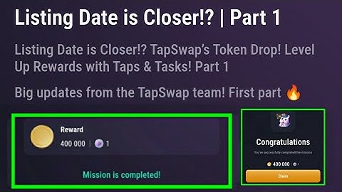 Listing Date is Closer | TapSwap Code | TapSwap Token Drop! Level Up Rewards with Taps & Tasks