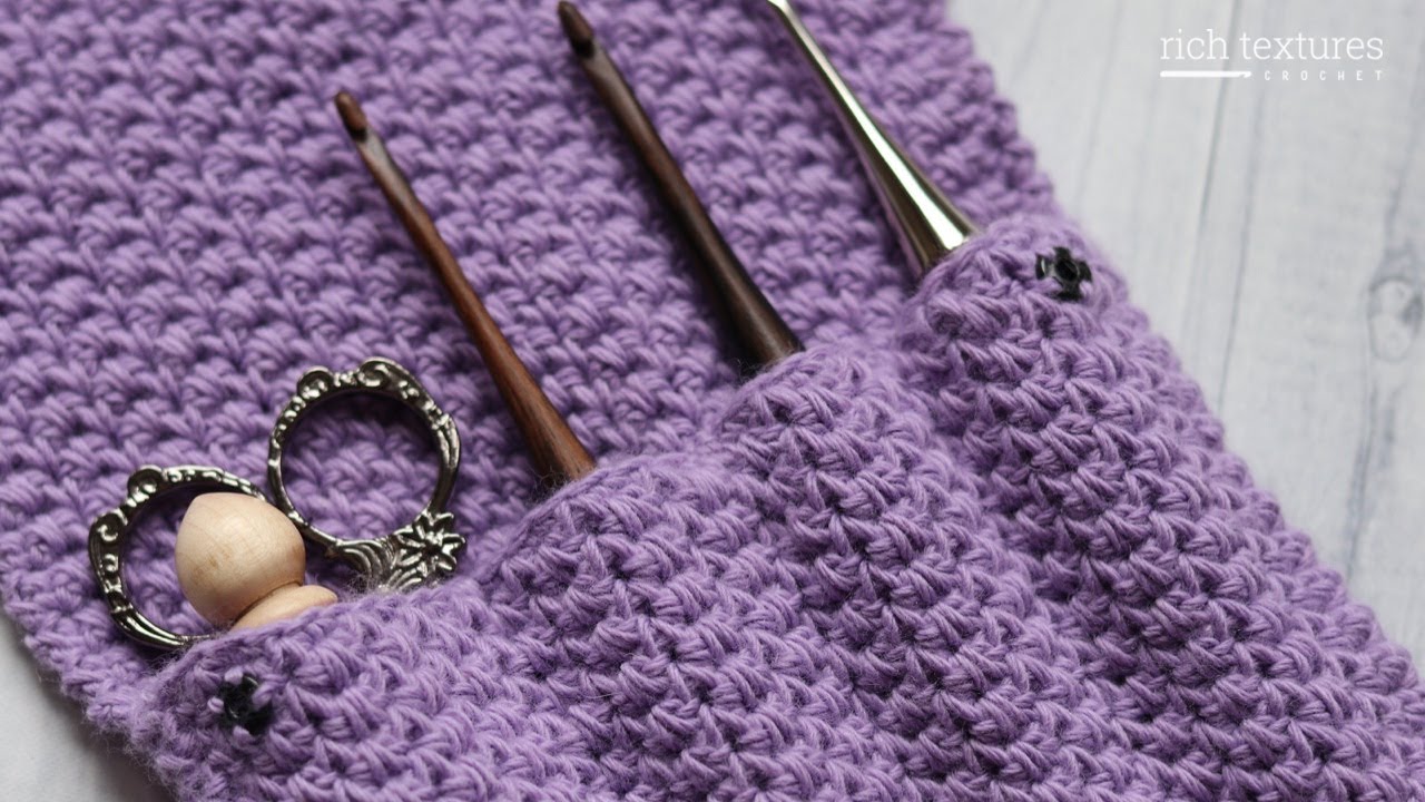Compact Crochet Hook Case Travel Weaving Tools Organizer Grey