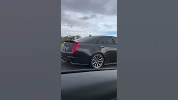 Stock ATS V Vs CTS VSport W Trifecta Tune BOV Intake 30 Roll Vsport W Hit Comparison 