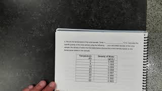 Lab #5 - Specific Gravity