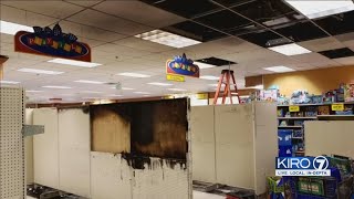 VIDEO: Fire inside Lake City Fred Meyer intentionally set