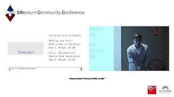 Bhargava Shastry:"Fuzzing the Solidity compiler"