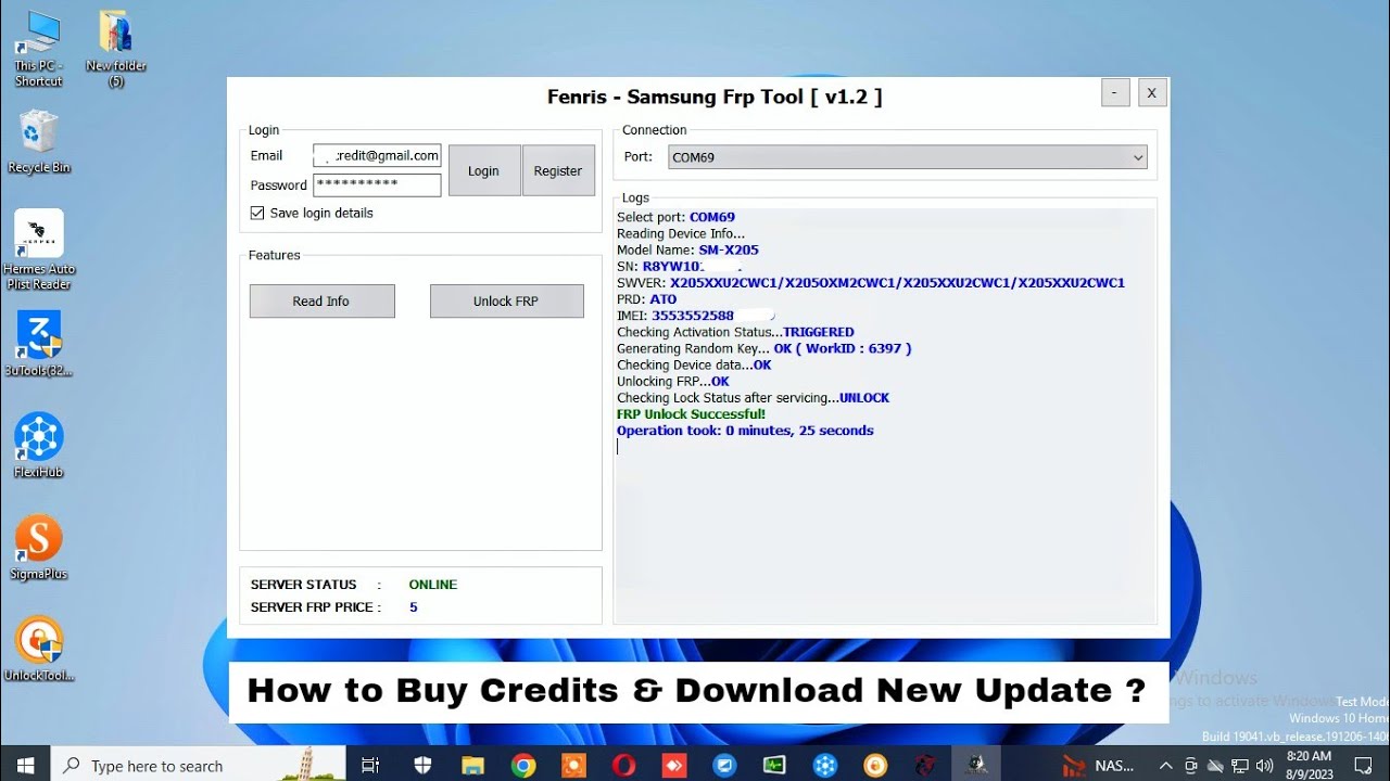 Fenris Samsung FRP Tool V1.2 Download  How to Buy Credits Fenris Samsung  FRP Tool? Samsung FRP Tool 