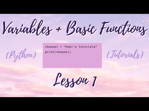 Variables and Basic Functions (Python Tutorials | Lesson 1)