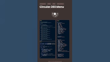 Circular 360 Menu with HTML, CSS and JavaScript
