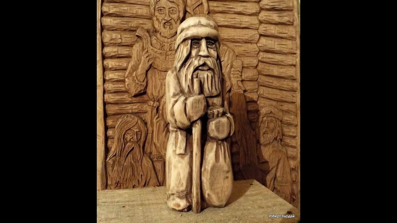 как своими руками сделать деда мороза,скульптура.Santa Claus with his own hands, wood carving.DIY