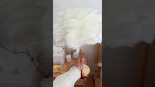 The prettiest feather lamp I’ve seen #aesthetic #homedecor