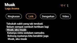 [CCP] MENTAHAN OVERLAY LIRIK LAGU ARUMA - MUAK