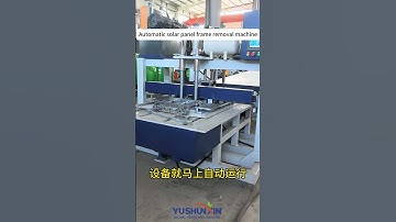 Automatic solar panel frame removal machine  #machine #sustainablesolutions